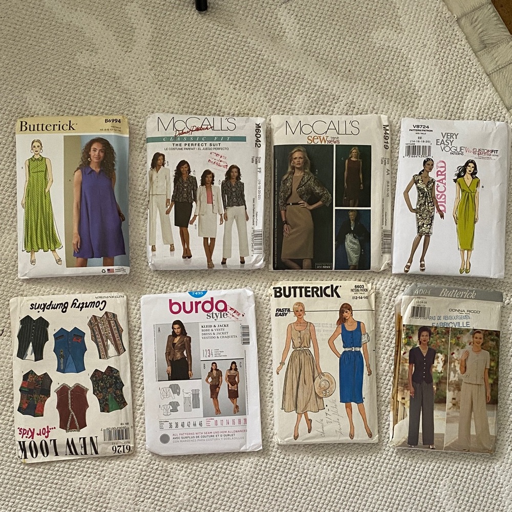 Multiple Vintage Butterick, Mccall’s & More Sewing Women’s and Kids Patterns